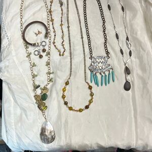 Curated Capsule Boho Jewelry Bundle Statement Necklace Lot Anthropologie Style